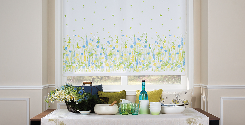 Boho Vibe Roller Blind. Side control or Spring-loaded.
